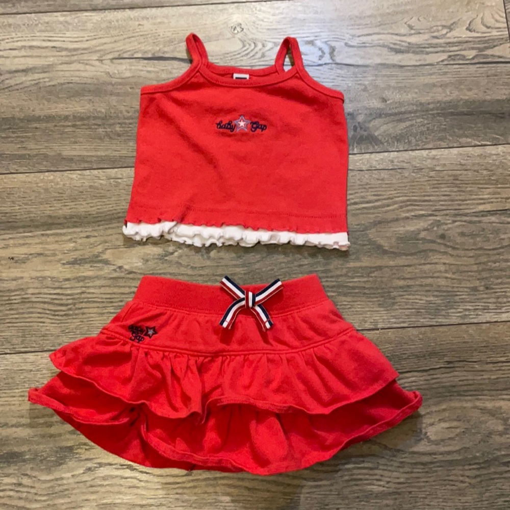 BABY GAP 3-6m Patriotic outfit in red